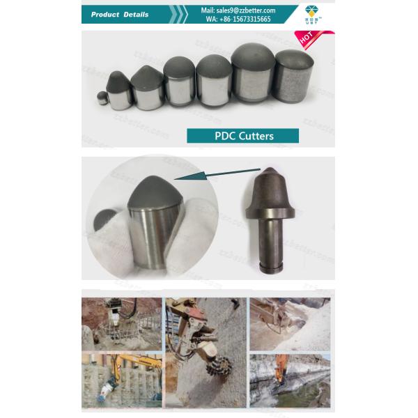 Pdc Rotary Drum Cutters Coal Mining Picks , Road Milling Teeth Long Lifespan