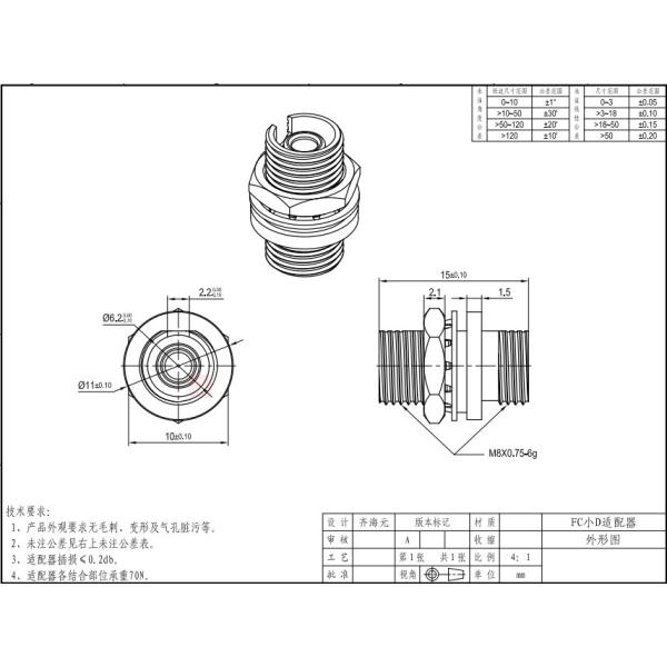 CATV Fiber Optic Receptacle