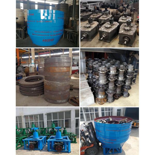 1100 1200 Gold Wet Pan Mill chilean mill grinding machine