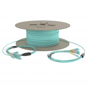 China 4.5mm MPO Fiber Optic Cable OM3 Pre Terminated Fiber Cable on sale