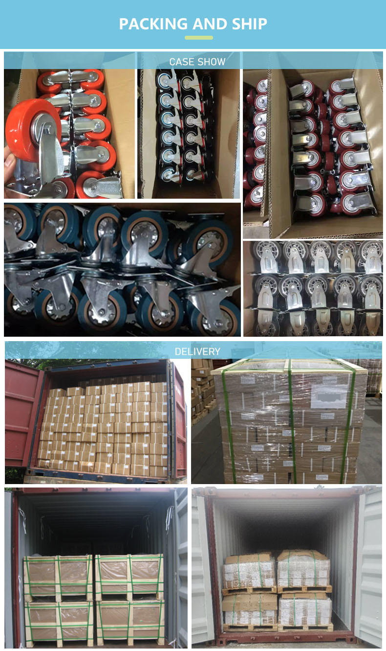 Industrial Caster Wheels Supplier Swivel TPR Castor Wheel with Brake