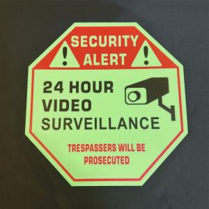 China 1mm Thickness Photoluminescent Security Alert Signs Glow In The Dark on sale
