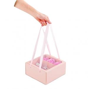 Quality Gift Craft Industrial White Transparent PVC Window Drawer Folding Mothers Day Gift Paper Package Box for sale