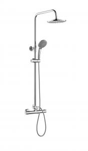 Quality Modern Thermostatic Shower Column Set 97cm-130cm Round Shower Head Wall Mounted for sale