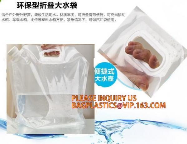 Juice Drink Pouches Heavy Duty Hand-held Reclosable Zipper bags Stand-up Heat-proof Plastic Pouches with straw pouch sac