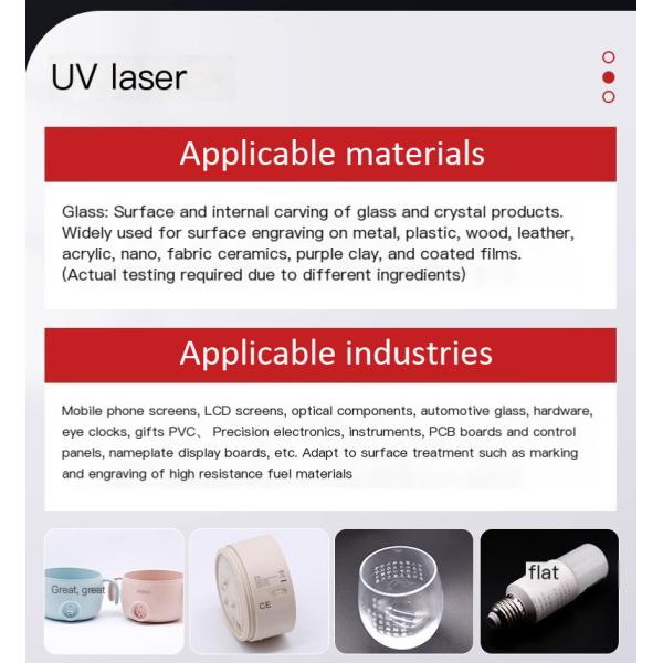 UV laser marking machine 355nm cold light engraving high-precision micrometer level marking supports metal/plastic/glass/thin film electronic PCB