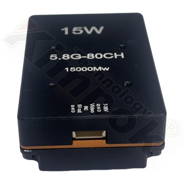 5.8G FPV VTX 15W RF Power 80CH Wireless Video Transmitter Video Link Ultra RC Drone Parts