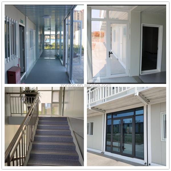 Zontop modern frame cheap easy assemble 2 story china prefabricated 20ft 40 ft shipping prefab container house