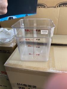 Quality 20.8L Polycarbonate Square Food Box Storage Container Transparent With Scale for sale