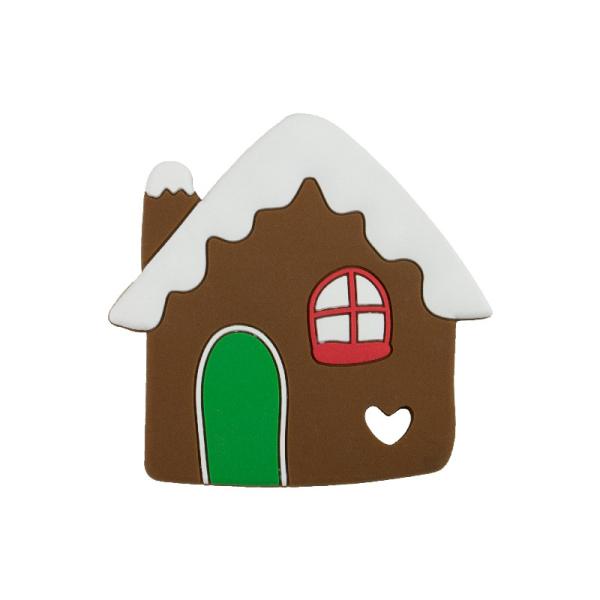 Christmas Gingerbread Man Soft Silicone Teether Colorful For Baby Teething