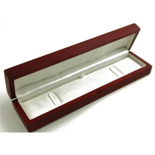 PU Leather Covered Wooden Jewelry Box Rectangle Environmentally Friendly