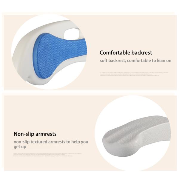 Lightweight 3 In 1 Toilet Chair Height Adjustment Folding Water Proof