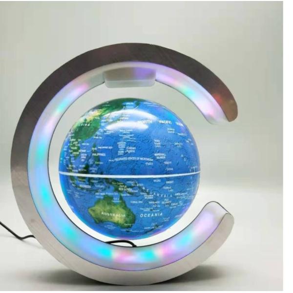 G shape Hover Table Lamp, Globe Creative Gifts Magnetic Levitation Globe 6inch 7inch