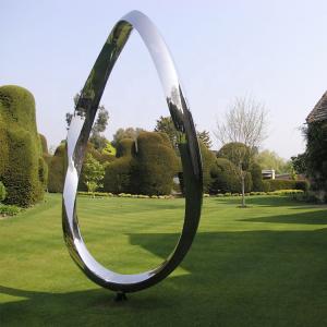 Quality OEM Forge Circle Modern Stainless Steel Sculpture For Garden Decoration for sale