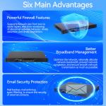 Intel Celeron J6412 Quad Core 4 Thread 6 LAN Linux 1U Server With Console And