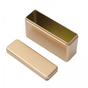 China Custom Rectangular Tin Can Containers Electroplate Gift Tin Plate Box on sale