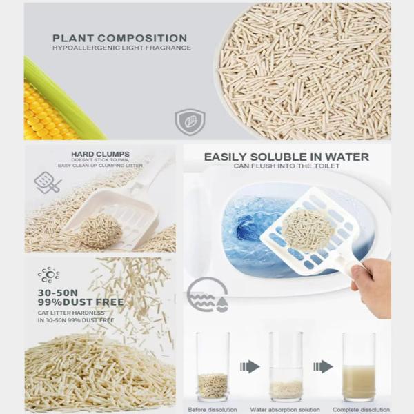 Nala Pet Products Low Dust Bulk Product Premium Clumping Tofu Cat Litter Accesorios Mascotas