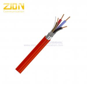 China Plain Annealed Copper Fire Resistance Cable Shielded 0.22mm2 FRLS PVC in Red on sale