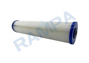 Quality PE Pleated Filter Element Water Filter Cartridges With Blue Caps Anti Acid Performance for sale