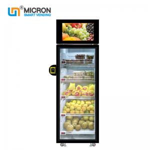 China Smart Fridge grab and go Vending Machine With Electrical Lock card reader to open the door fruit and vegitable on sale