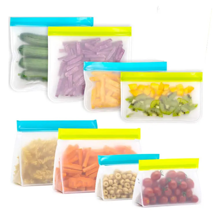 Buy cheap Flat Stand Up PEVA Bag Envelope Zipper Fruit Vegetables Reusable Gallon Storage from wholesalers
