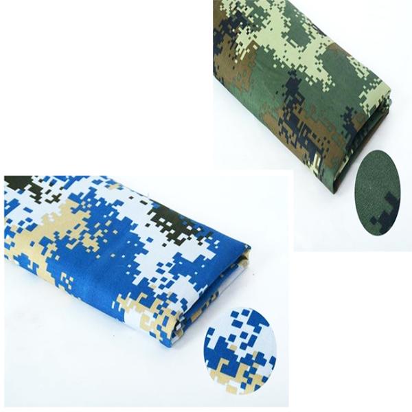 High Stretch Camouflage Fabric Twill Weaving Army Print Fabric 32X32 Yarn Count