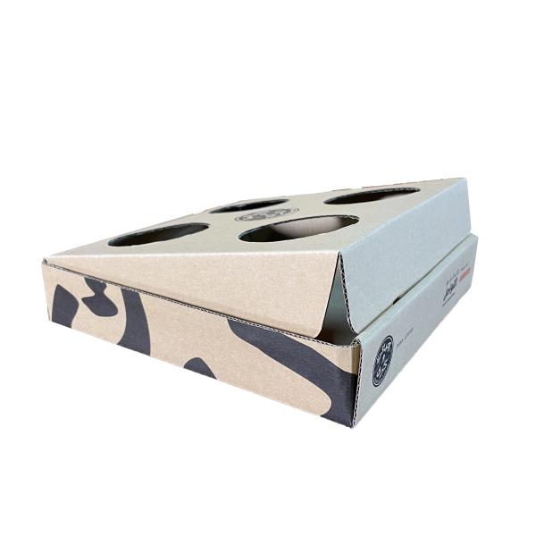 Goods in Stock Wholeasale Cheap Customized Printed Corrugated Paper 4 Coffee Cup Holder with Logo MOQ 100PCS