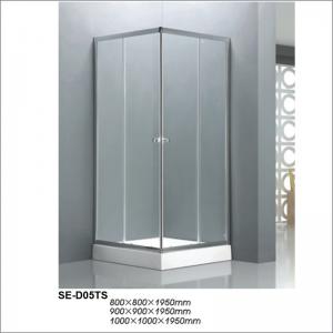 China Transparent Glass Bathroom Shower Enclosures 800*800*1950mm With Square Tray on sale