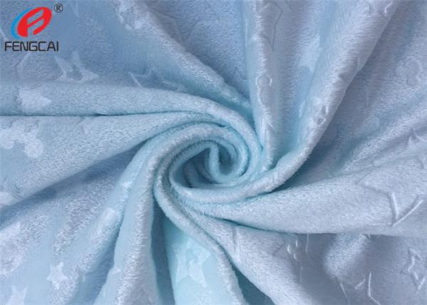 Buy Custom Embossed Polyester Minky Plush Fabric Velour Upholstery Material at wholesale prices