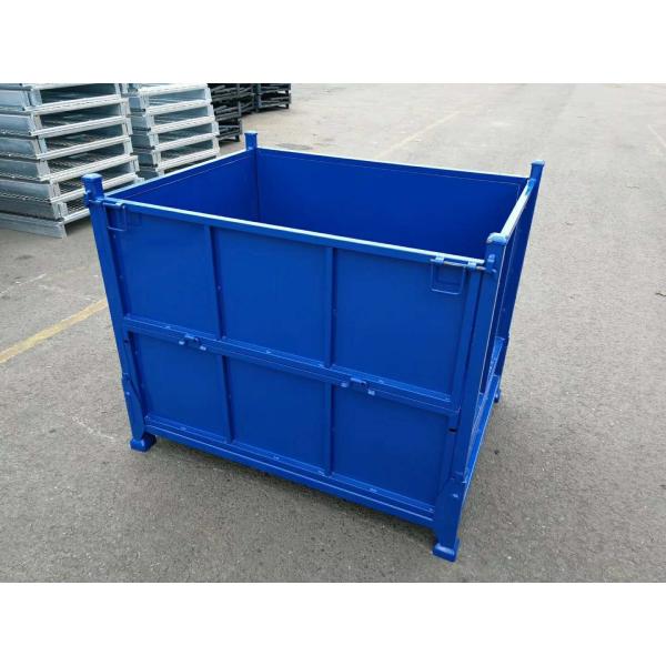 Customized Stackable Stackable Pallet Cage Heavy Duty Steel Bulk Bins 1000kg Load Capacity