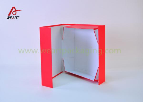 Buy Black & Red Packaging Flat Gift Boxes For Scarves , Medium Sized Apparel Gift Boxes at wholesale prices