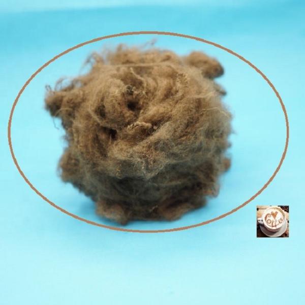 Virgin Grade Regenerated Polyester Staple Fiber Coffee Color For Spinning