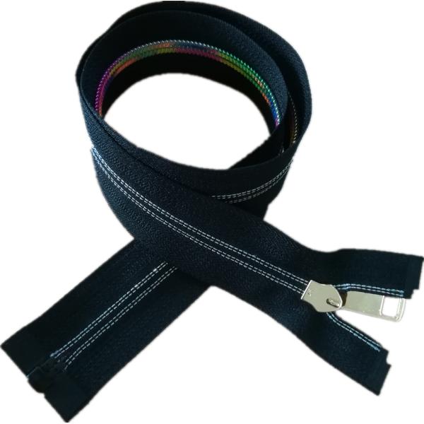 Rainbow zip bolsa zipper a5 zipper binder