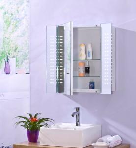 China Stainless Steel Backlit Bathroom Mirror Cabinet / Bathroom Wall Cabinet on sale