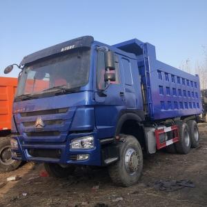 Quality Blue 6x4 Used Howo Trucks , Sinotruk Howo 10 Wheeler Dump Truck for sale