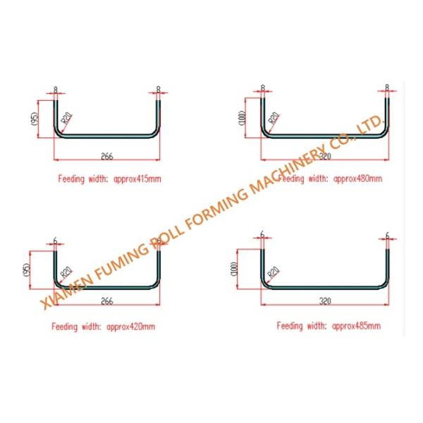 8mm U Purlin Roll Forming Machine Factory Automatic Customized