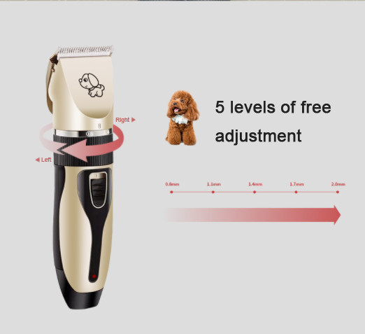 5 Speed Quiet Dog Grooming Kit Cordless Electric Rechargeable Pet Clippers