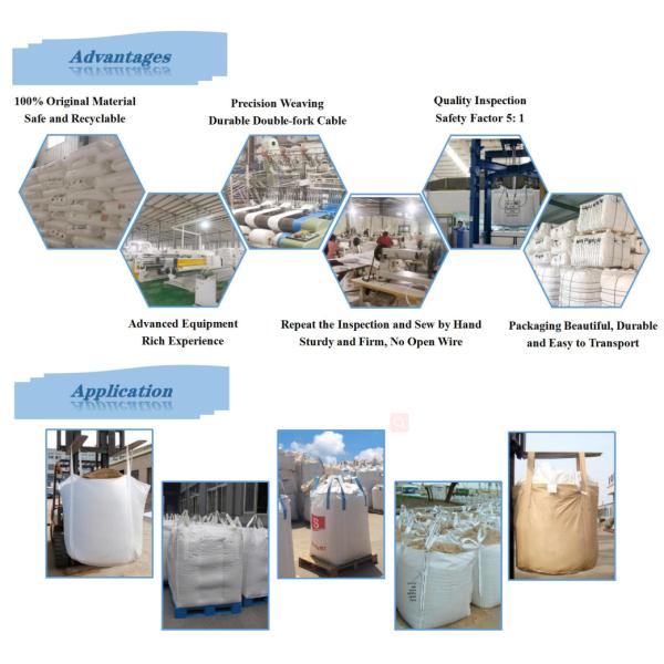 Lightweight FIBC Ton Bags Anti Static 100% Virgin PP Conductive Jumbo Bag