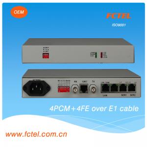 China with snmp AC220V,1+1 fiber ports,over fiber ,Fiber-4Voice+FE Multiplexer on sale