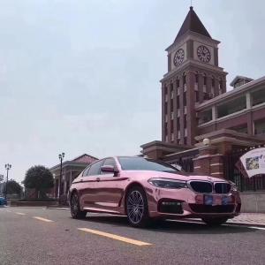 Quality Self Healing Rose Gold Chrome Vinyl Car Wrap Air Release Waterproof for sale