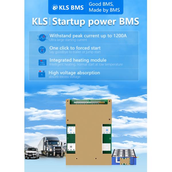 8S-16S Lifepo4 Bms Board With 24V-60V 100A Common Port Switch and Temperature Sensor