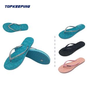 China Plain Color Ladies Rubber Slipper EVA Casual Basic Flip Flop on sale