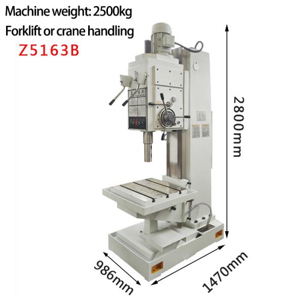 Z5163B Small Hand Vertical Drilling Machine 63mm Maximum Hole Diameter