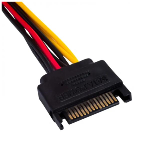 18AWG Power Cable Cord 15 Pin SATA Male To 4 Pin IDE Molex female For Motherboard And Hard Disk
