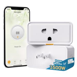 China Tuya Smart Plug 16A WiFi Socket with Timing Power Monitor and Alexa Google Home Smart Life Integration for Smart Home Automation on sale