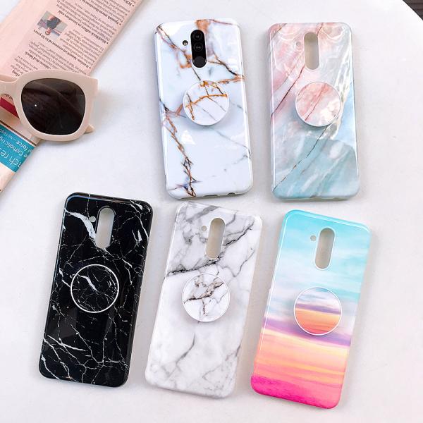 Samsung & Huawei TPU marble case with holder, Samsung S7 edge TPU marble case with holder, Samsung Note 8 case