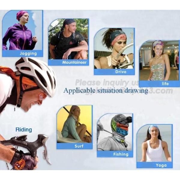 custom made digital sublimation polyester colorfast printed bandana,custom headwear printed seamless neck tube polyester