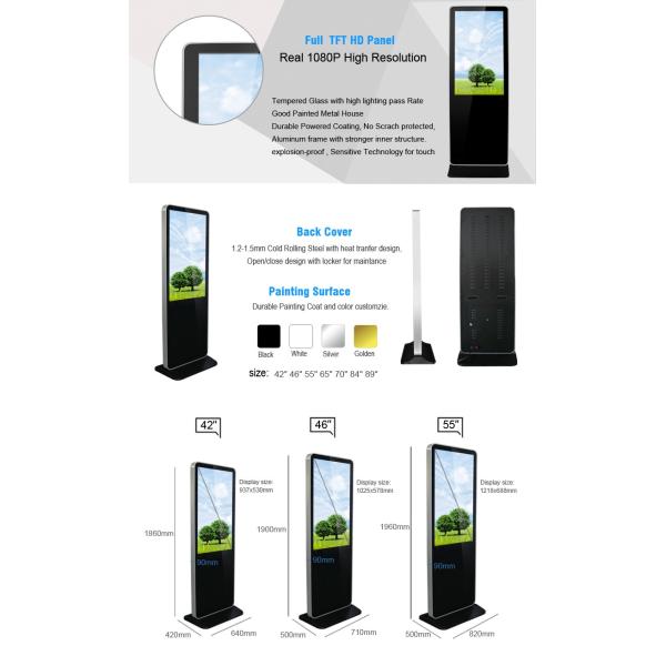 32 Inch Android 5.1 Digital Signage Kiosk RAM 2GB Touch Screen Display Stand