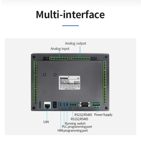 Coolmay 7 Inches HMI PLC All In One Programmable Logic Controller 60k Colors Screen