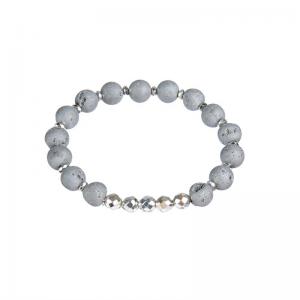 China Adjustable size Beaded Stone Bracelet , Silver Healing Chakra Bracelet for Lady on sale